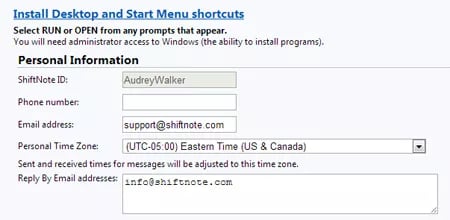 Shiftnote Log In Account Settings